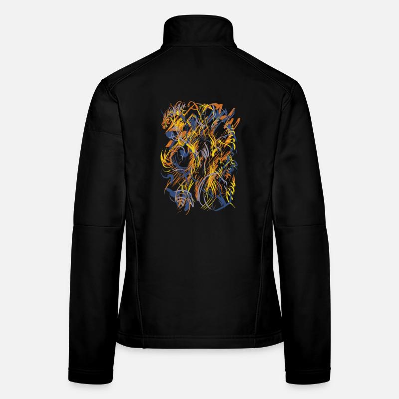Abstrait Veste en tissu softshell Femme