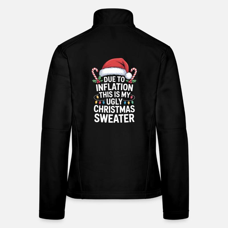 Pull de Noël moche et moche de l’inflation Veste en tissu softshell Femme