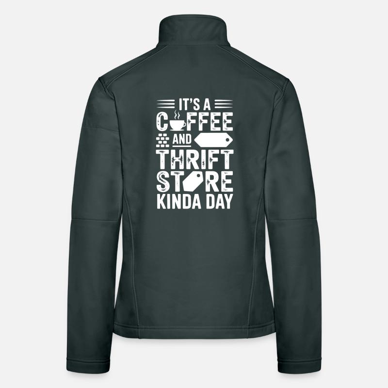 Coffee and Thrift Store Day Women's Softshell Jacket