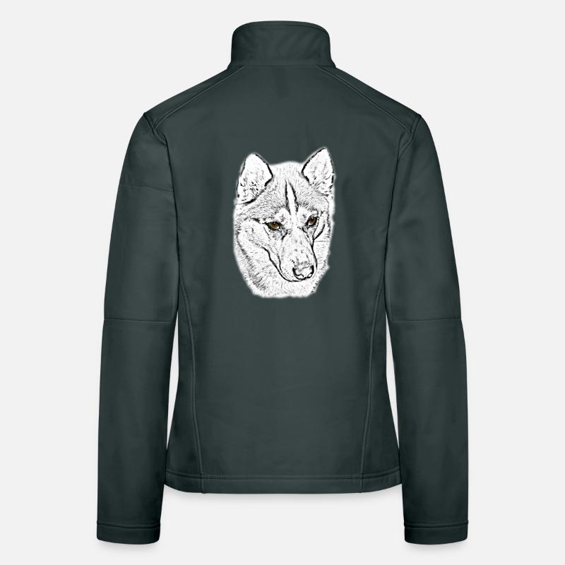 Wolfskopf Linienstudie Frauen Softshelljacke