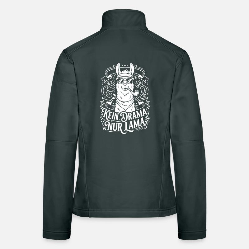 Pas de drame, juste de l’humour de lama – lama Veste en tissu softshell Femme