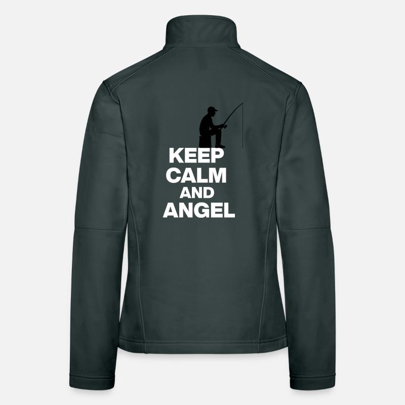 RESTEZ CALMES ET EN POSITION D’ANGLE ! ANGLER REST blanc Veste en tissu softshell Femme