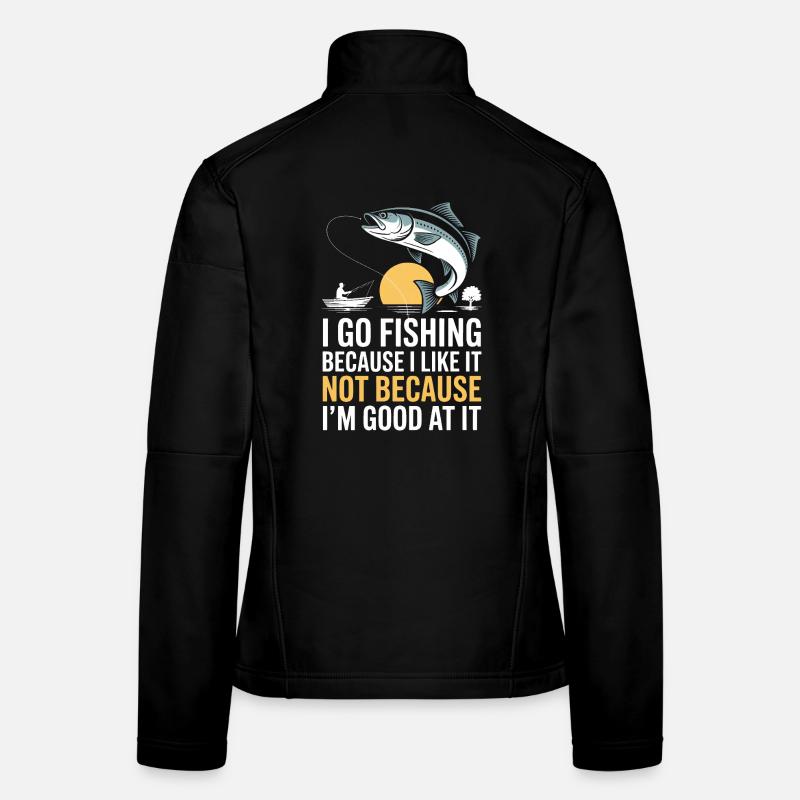 Je vais pêcher pas parce que je suis douée Veste en tissu softshell Femme