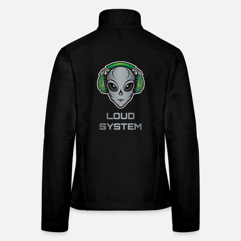 DJ Alien – Lautes System - Frauen Softshelljacke - Schwarz