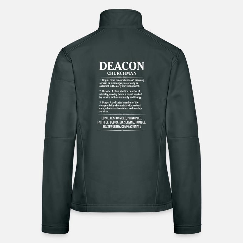 Church Religious Definition Deacon Women's Softshell Jacket