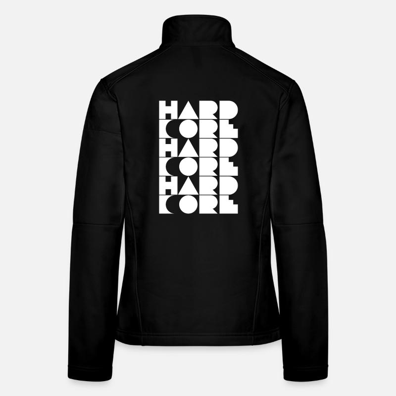 Hardcore-Rastertypografie Frauen Softshelljacke