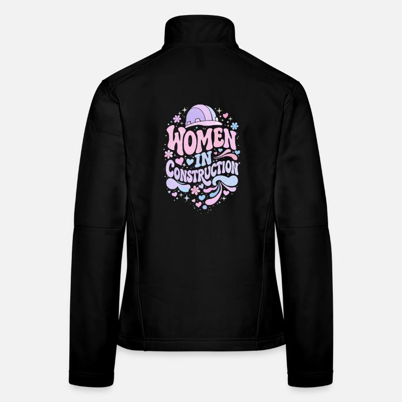 Women in Construction – Pastel Retro Veste en tissu softshell Femme