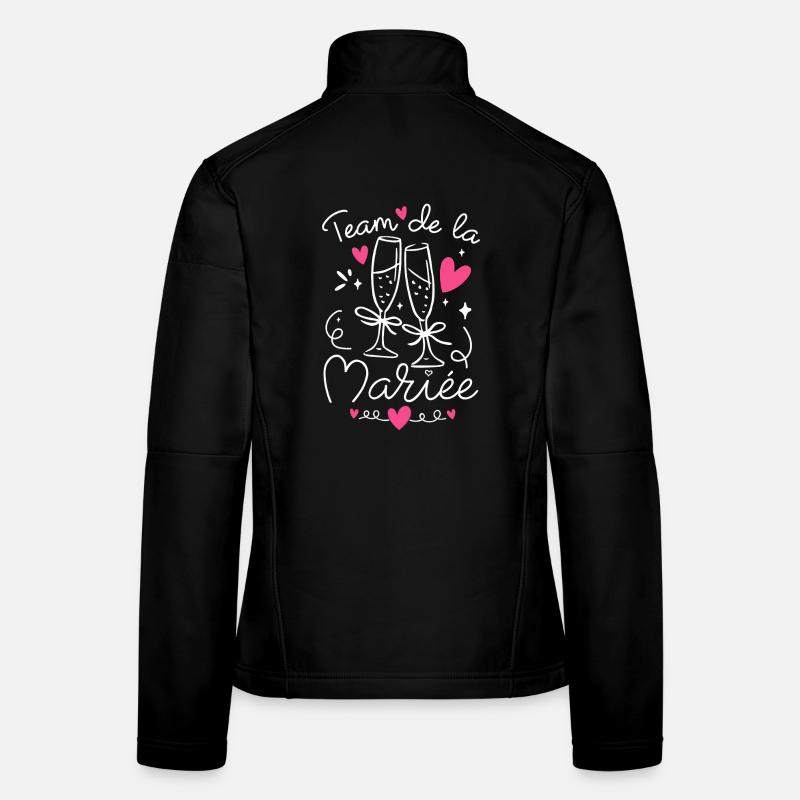 Bride Team Surprise Girlfriends EVJF Team Bride Veste en tissu softshell Femme