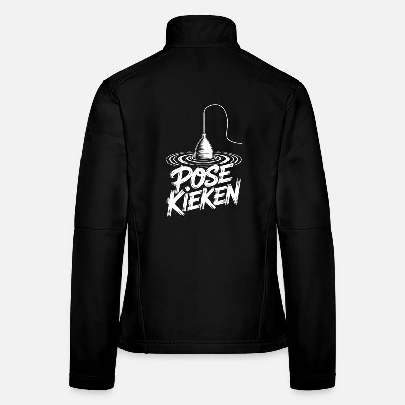 Pêche, Dicton, Pose Veste en tissu softshell Femme