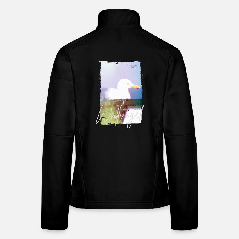 Wattvogel® Nordsee Möwe – Strandkorb Moment  Frauen Softshelljacke
