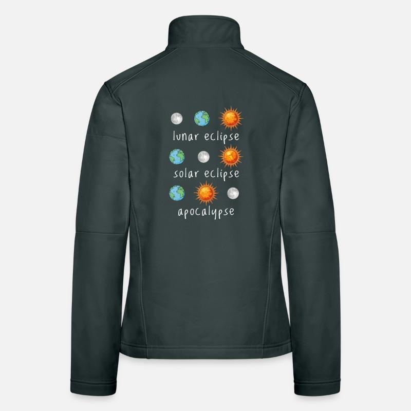 Lunar Eclipse Solar Eclipse Apocalypse Humor Women's Softshell Jacket