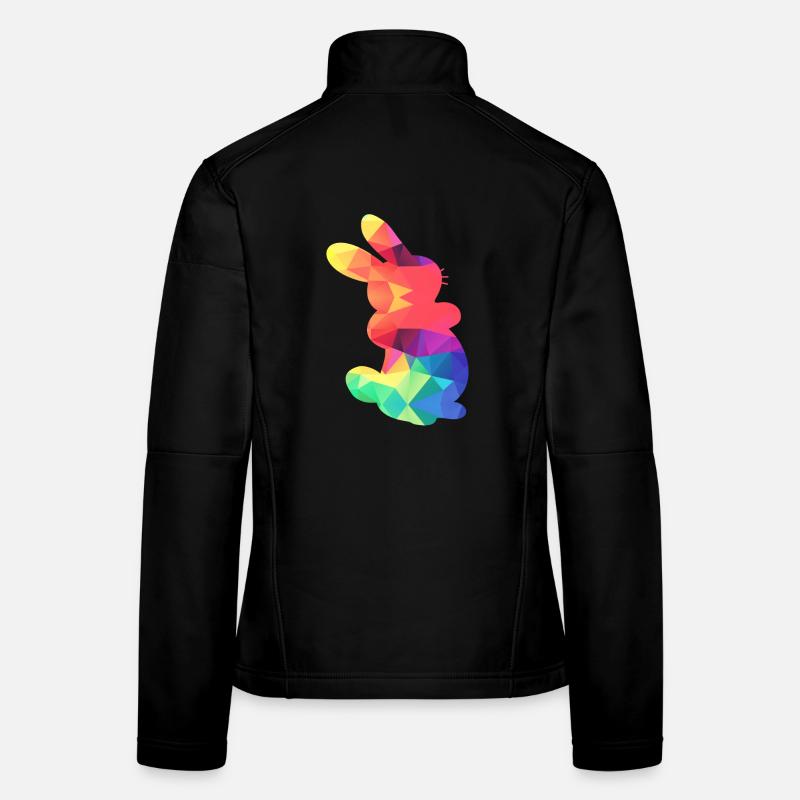 Buntes Häschen Frauen Softshelljacke