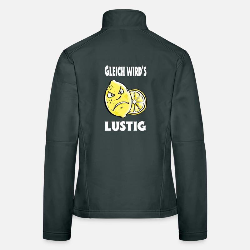 Gleich wird es lustig - Zitrone - Sauer Frauen Softshelljacke