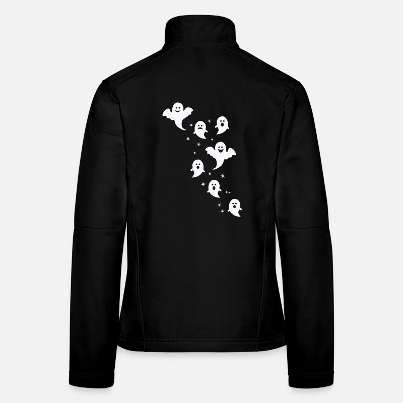 Fantômes Fantômes Ghost Hour Cadeau effrayant Veste en tissu softshell Femme