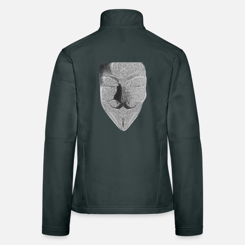 Anonyme v comme masque de vendetta Veste en tissu softshell Femme