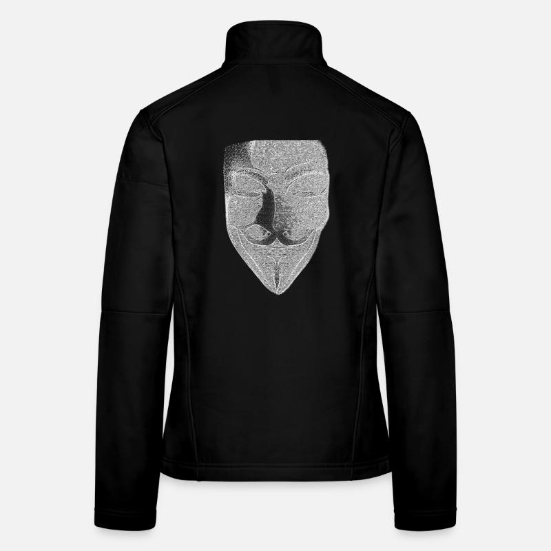 Anonymous v like vendetta mask Women's Softshell Jacket