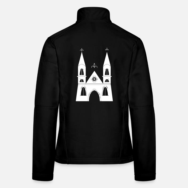 Château du château Veste en tissu softshell Femme
