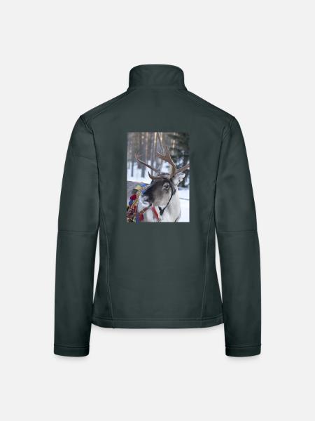 Rentier - Frauen Softshelljacke - Schwarz - Hinten
