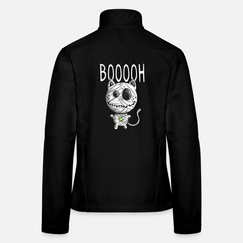 Booh Katzen Mumie - Halloween - Comic - Fun Frauen Softshelljacke
