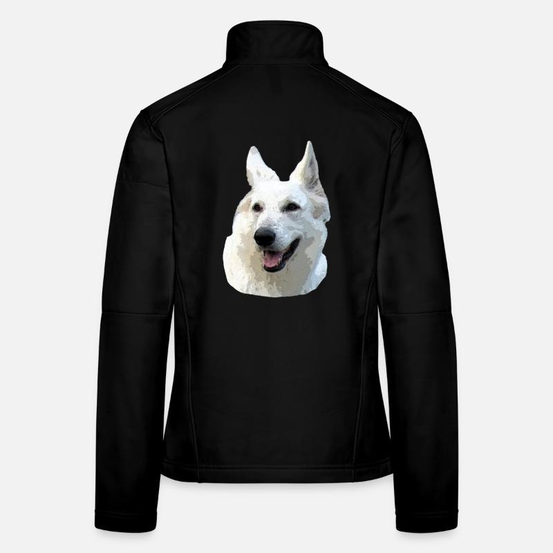 Weißer Schäferhund Frauen Softshelljacke