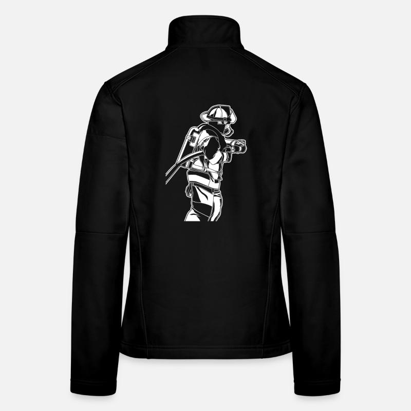 Feuerwehrmann Skizze Frauen Softshelljacke