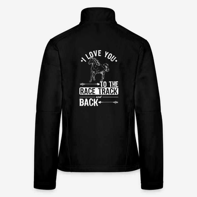 Pferderennen Pferde Design Frauen Softshelljacke