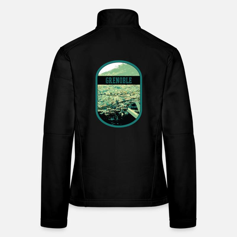 Panoramic Grenoble: Single View Cable Car Women's Softshell Jacket