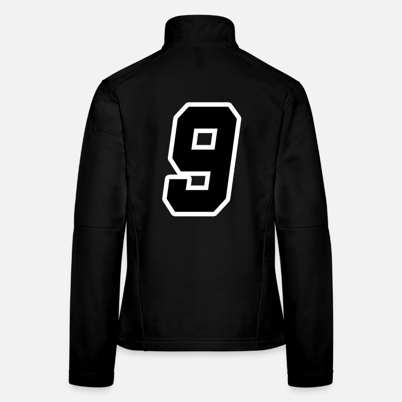 Nummer 9 Zahl 9 Nummer neun 9. - Frauen Softshelljacke - Schwarz