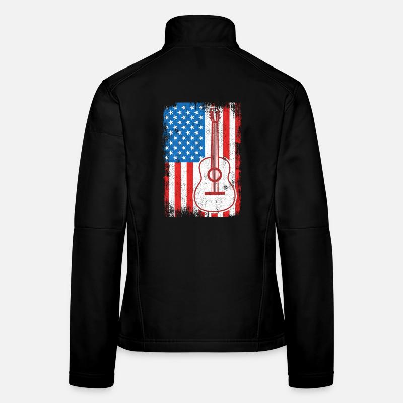 Guitariste de U.S. Flag Veste en tissu softshell Femme
