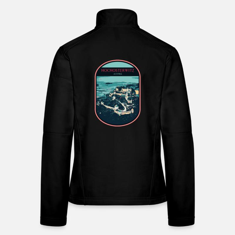 Illustration Hochosterwitz Castle, Austria Women's Softshell Jacket
