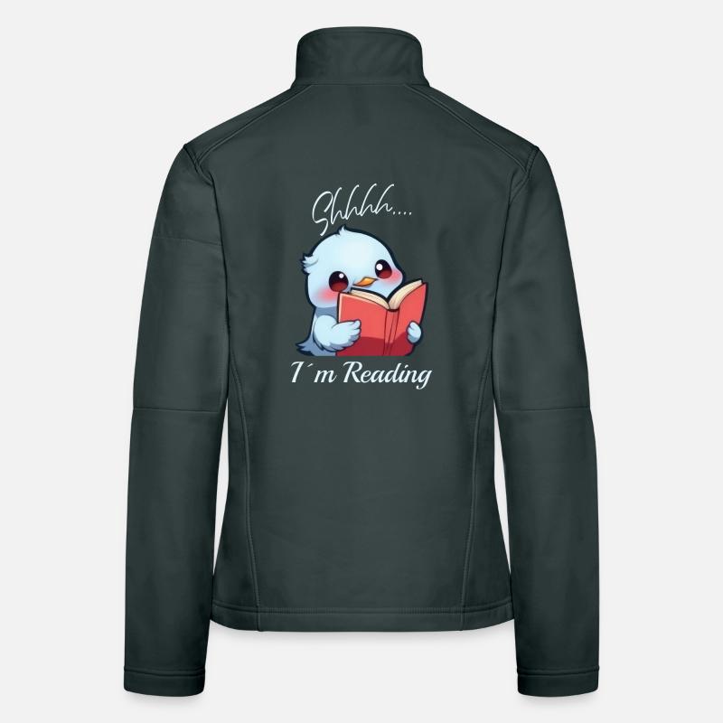 Oiseau avec livre Veste en tissu softshell Femme