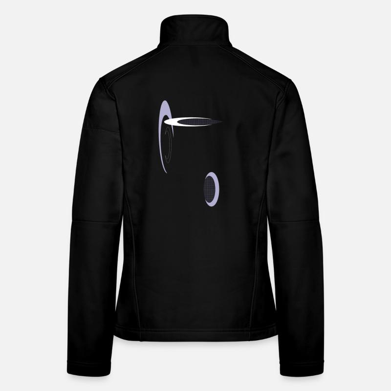 Abstract geometry in purple Women's Softshell Jacket