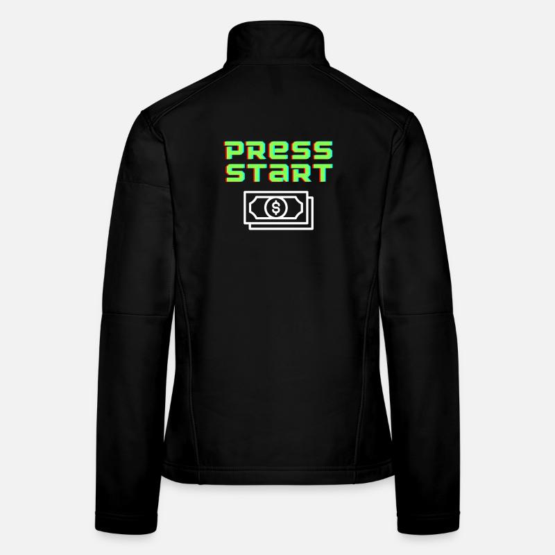 Appuyez sur Start Retro Arcade Bill Veste en tissu softshell Femme