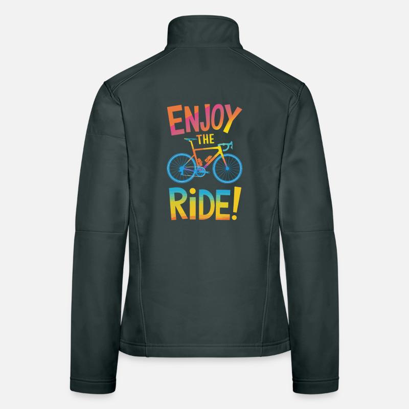 Profitez de la conception du vélo de balade Veste en tissu softshell Femme
