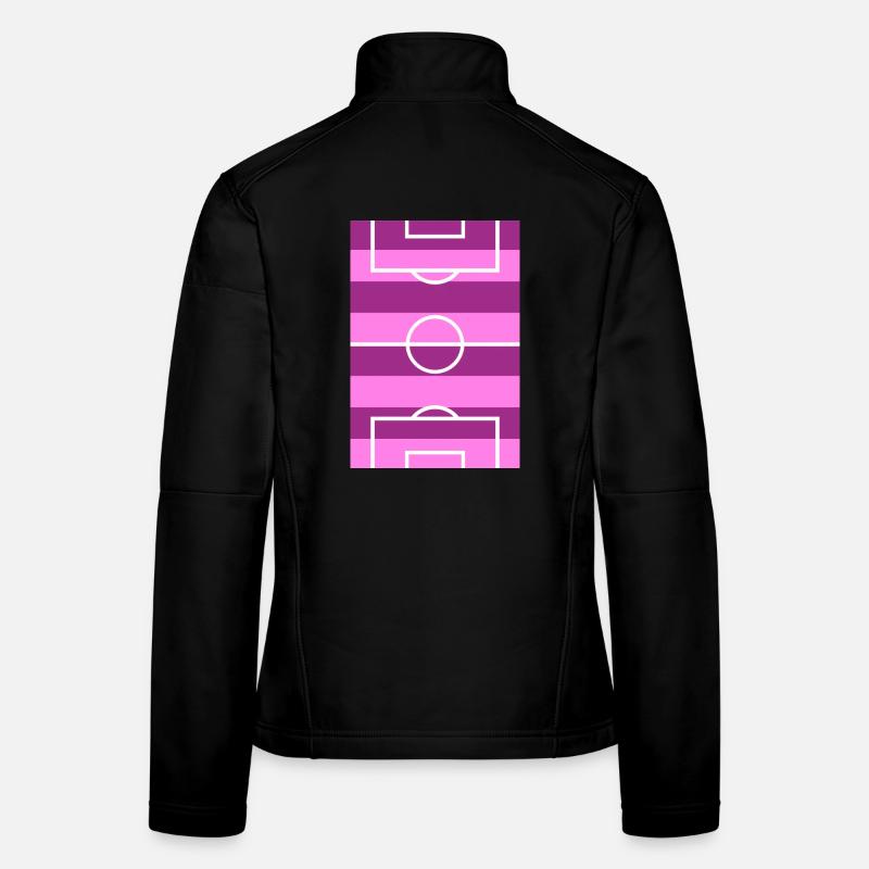 Fußballplatz rosa - Frauen Softshelljacke - Schwarz