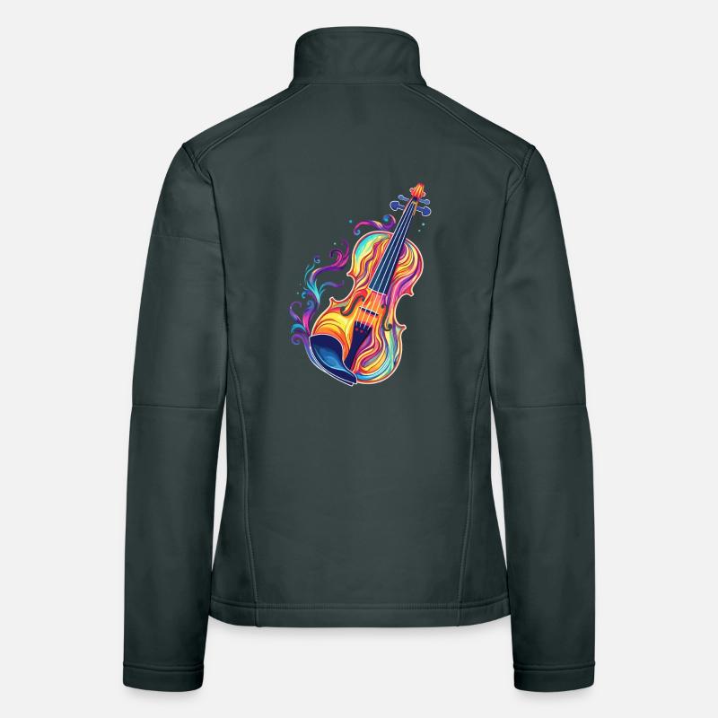 Violin Comic Look Women's Softshell Jacket