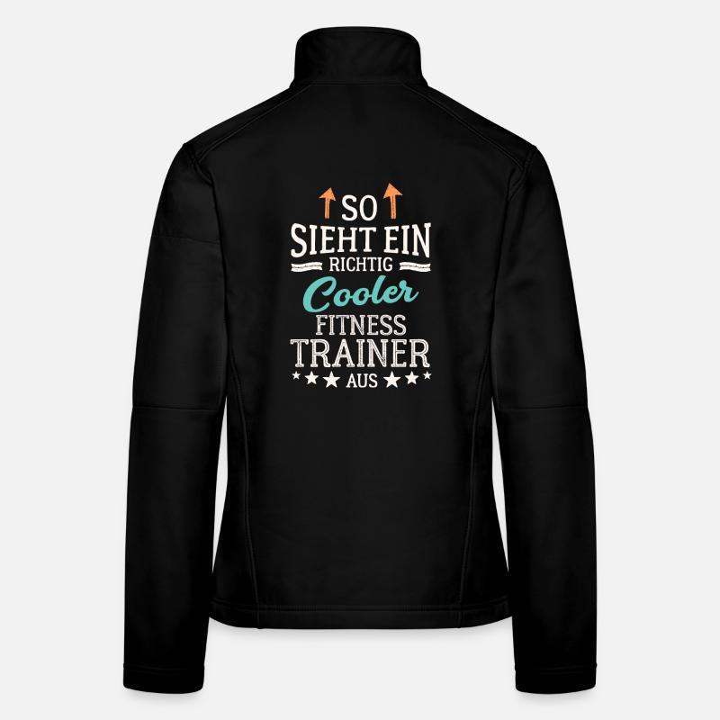 So sieht ein richtig cooler Fitnesstrainer aus Frauen Softshelljacke