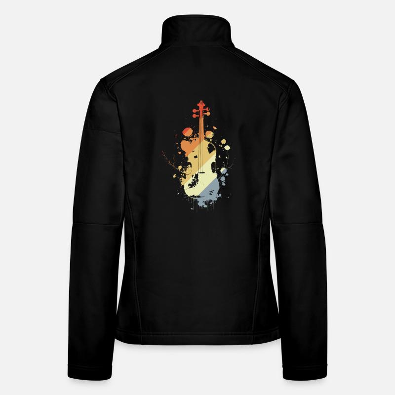 Violon Rétro Veste en tissu softshell Femme