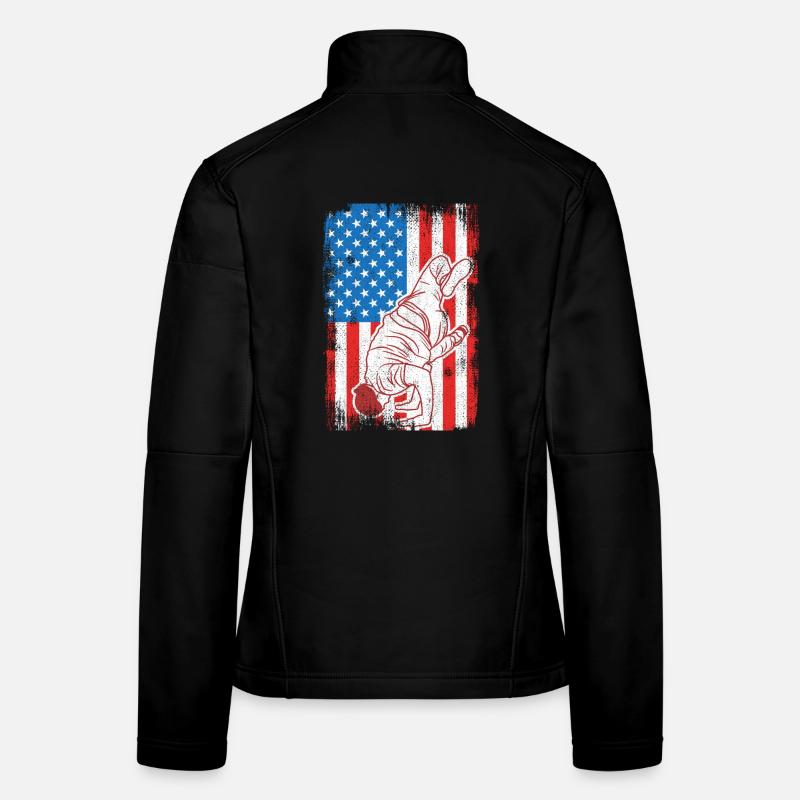 4. Juli USA Breakdance Frauen Softshelljacke