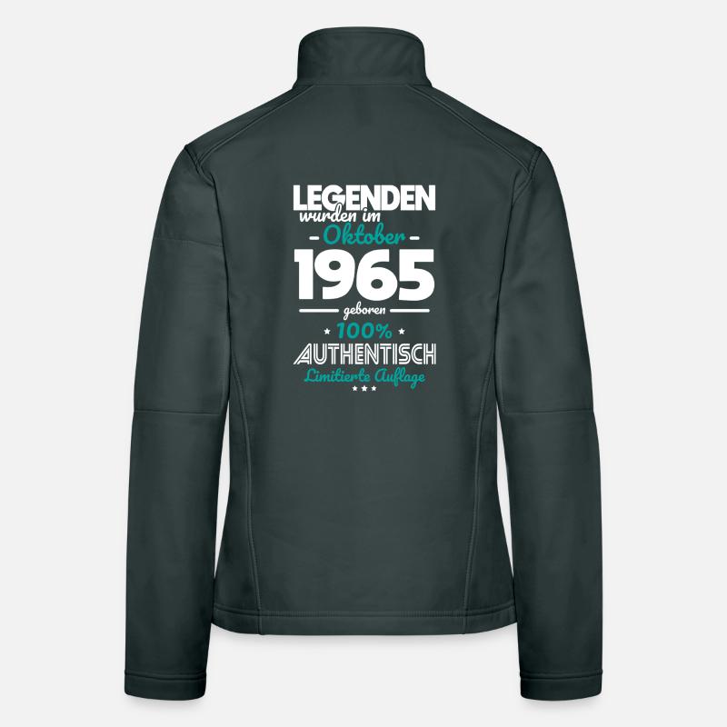 60th Birthday - Legends were created in October 1965 Women's Softshell Jacket