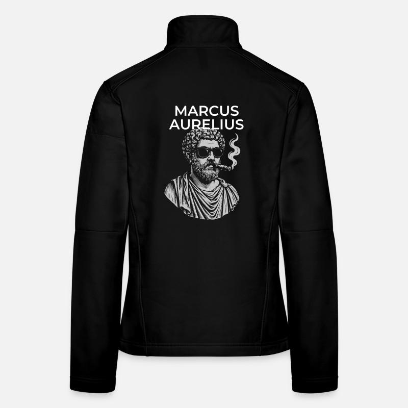 Marc-Aurèle Portrait de philosophe classique Veste en tissu softshell Femme