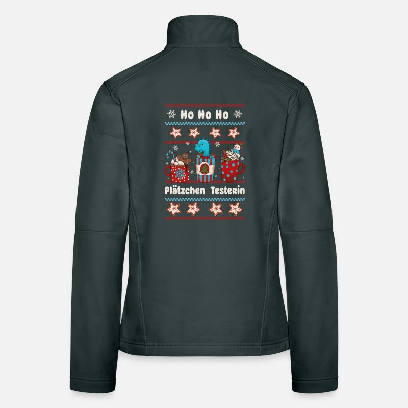 Hohoho Cookie Tester Noël avec Dino Veste en tissu softshell Femme