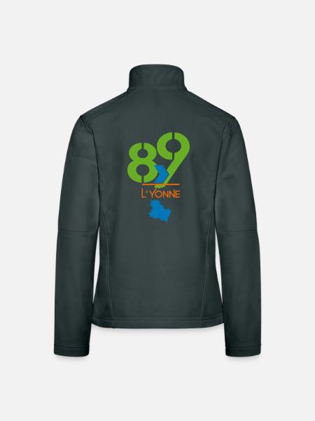 Logo 89 L'Yonne - Women's Softshell Jacket - black - Back