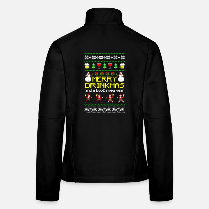 Merry Drinkmas Frauen Softshelljacke