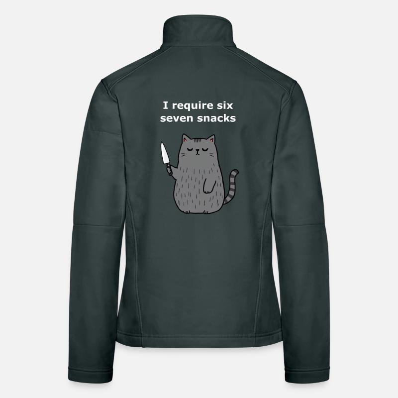 6-7 Mème Internet 6 7 Snack Cat Veste en tissu softshell Femme