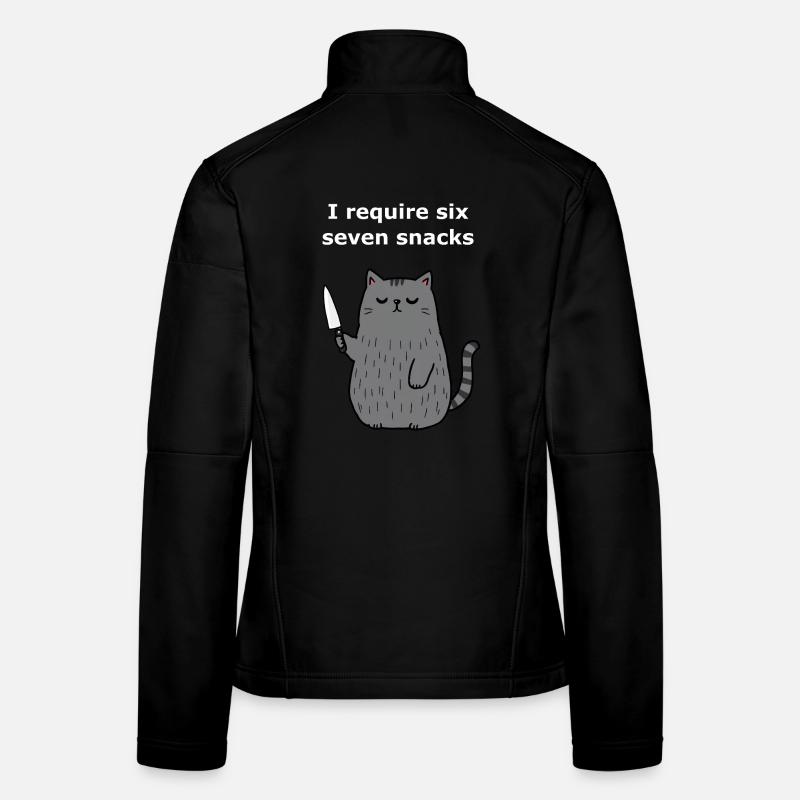 6-7 Mème Internet 6 7 Snack Cat Veste en tissu softshell Femme