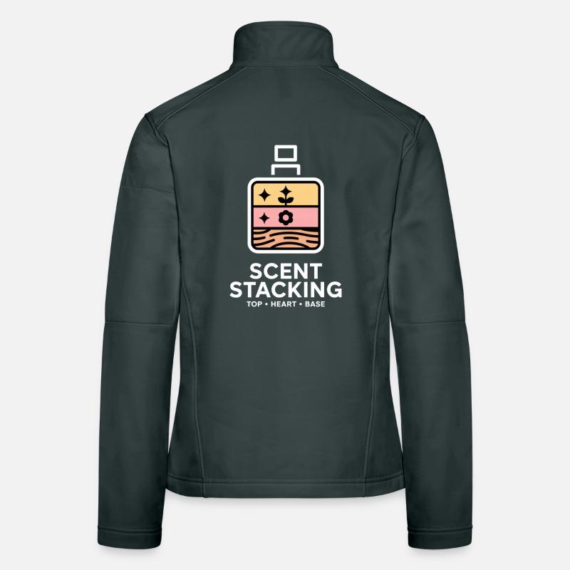 Notes de base sur le ciel empilant les odeurs Veste en tissu softshell Femme