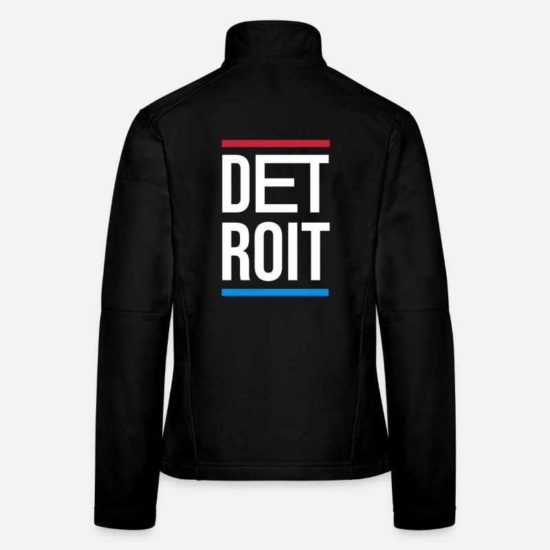 Conception du logo de la ville de Detroit Veste en tissu softshell Femme