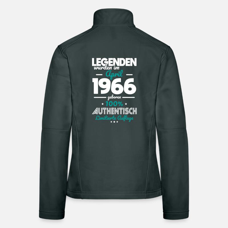 60th Birthday - Legends were created in April 1966 Women's Softshell Jacket