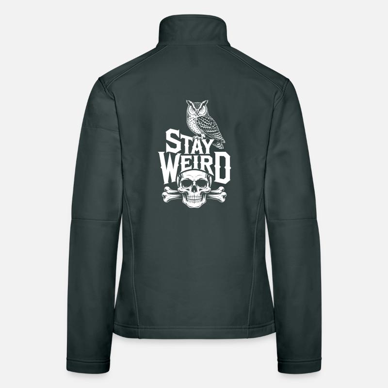 Reste un Crâne de Hibou Bizarre Veste en tissu softshell Femme